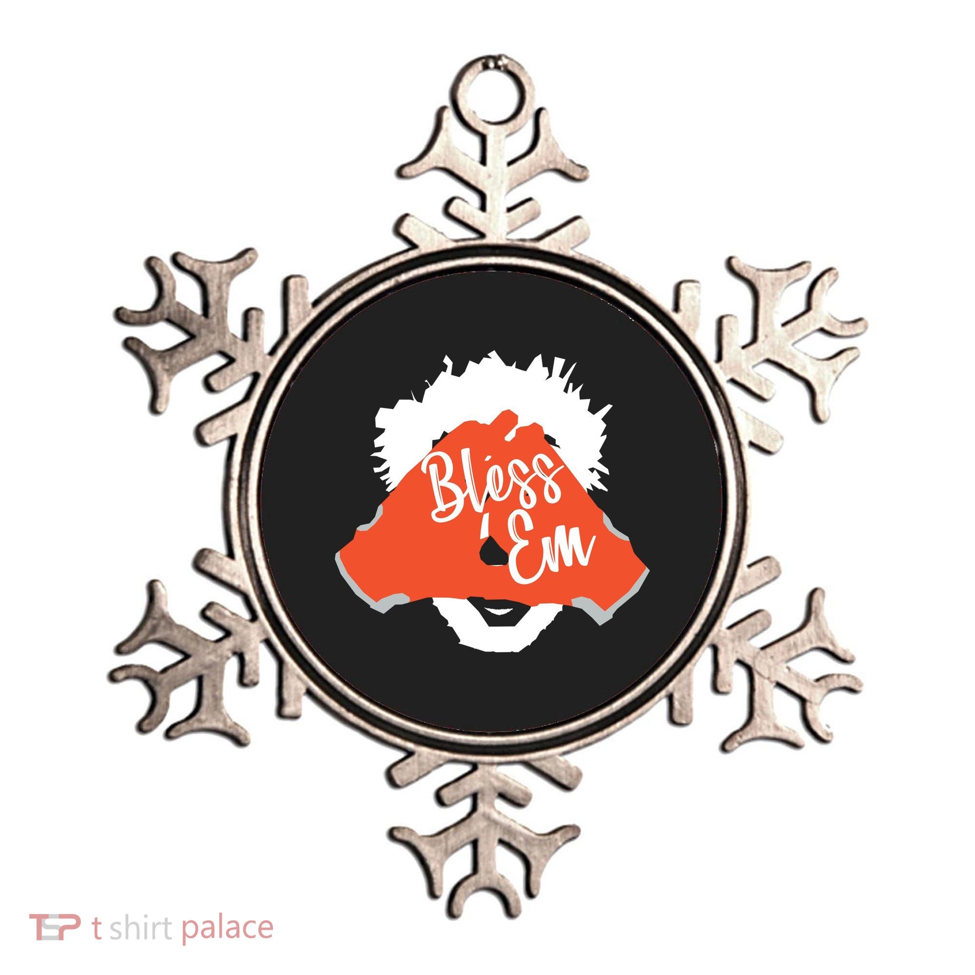 Bless 'Em Browns Football Saying Ornament
