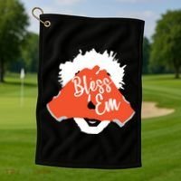 Bless 'Em Browns Football Saying Golf Towel thumb 1
