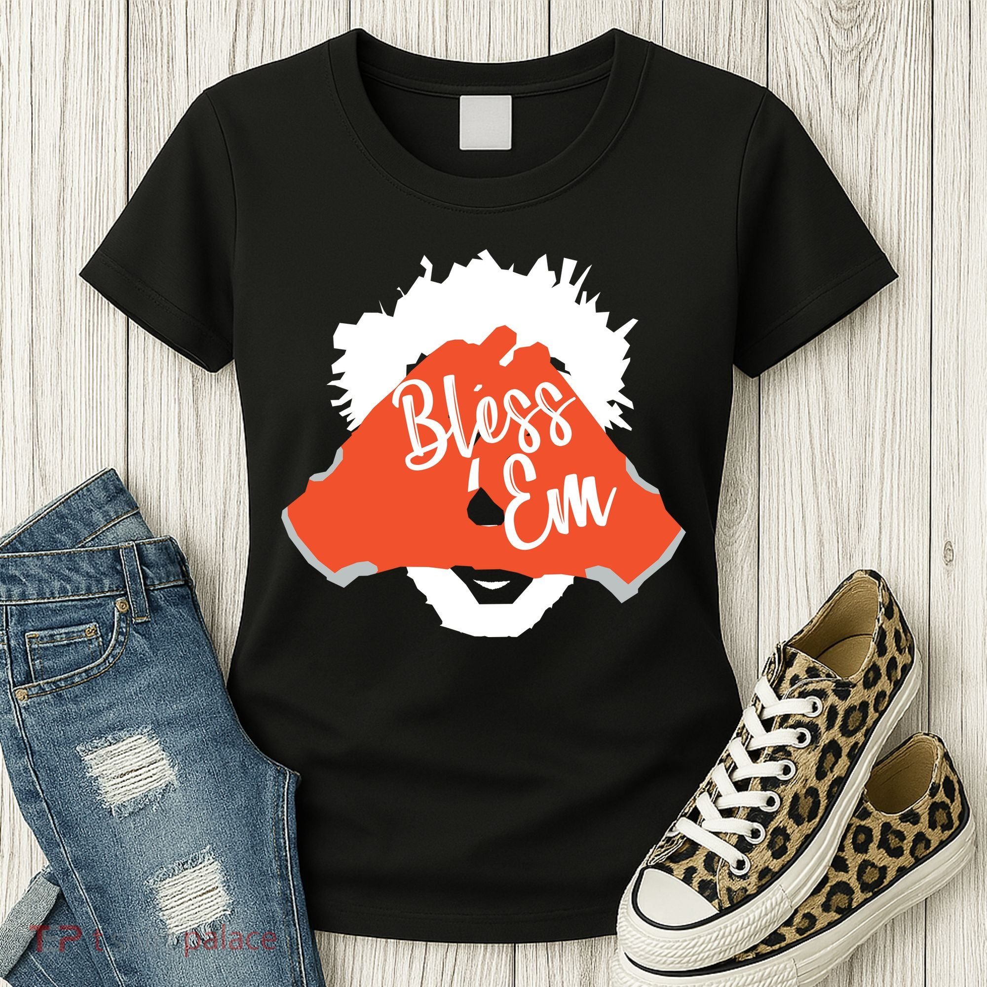 Bless 'Em Browns Football Saying Women's T-Shirt