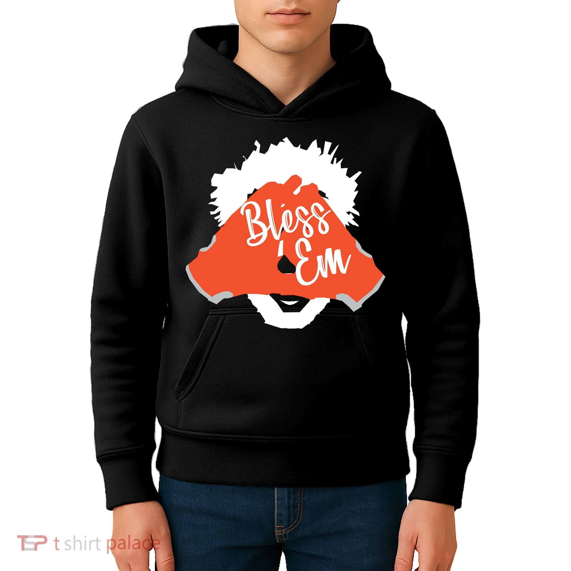 Bless 'Em Browns Football Saying Kids Hoodie