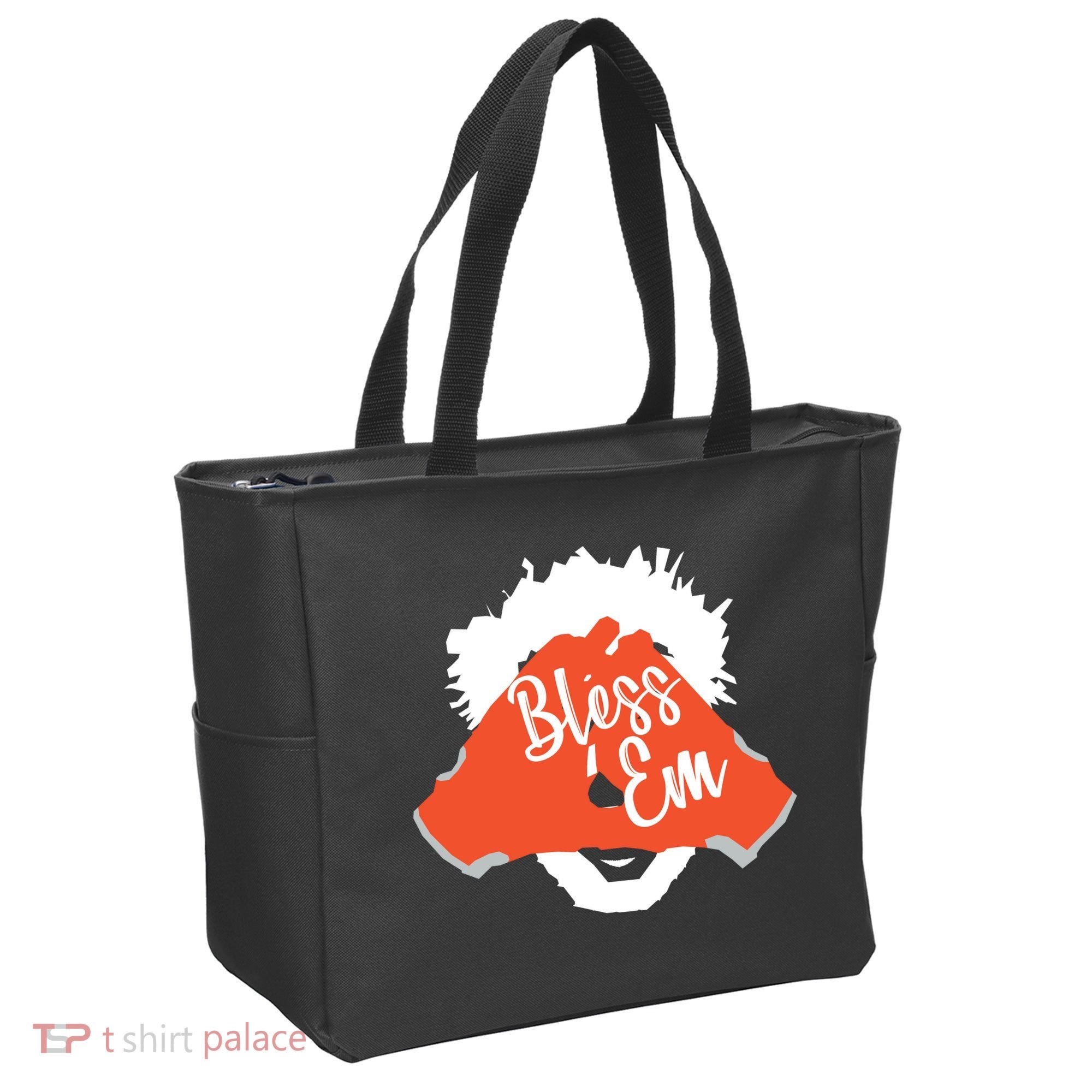 Bless 'Em Browns Football Saying Tote Bag