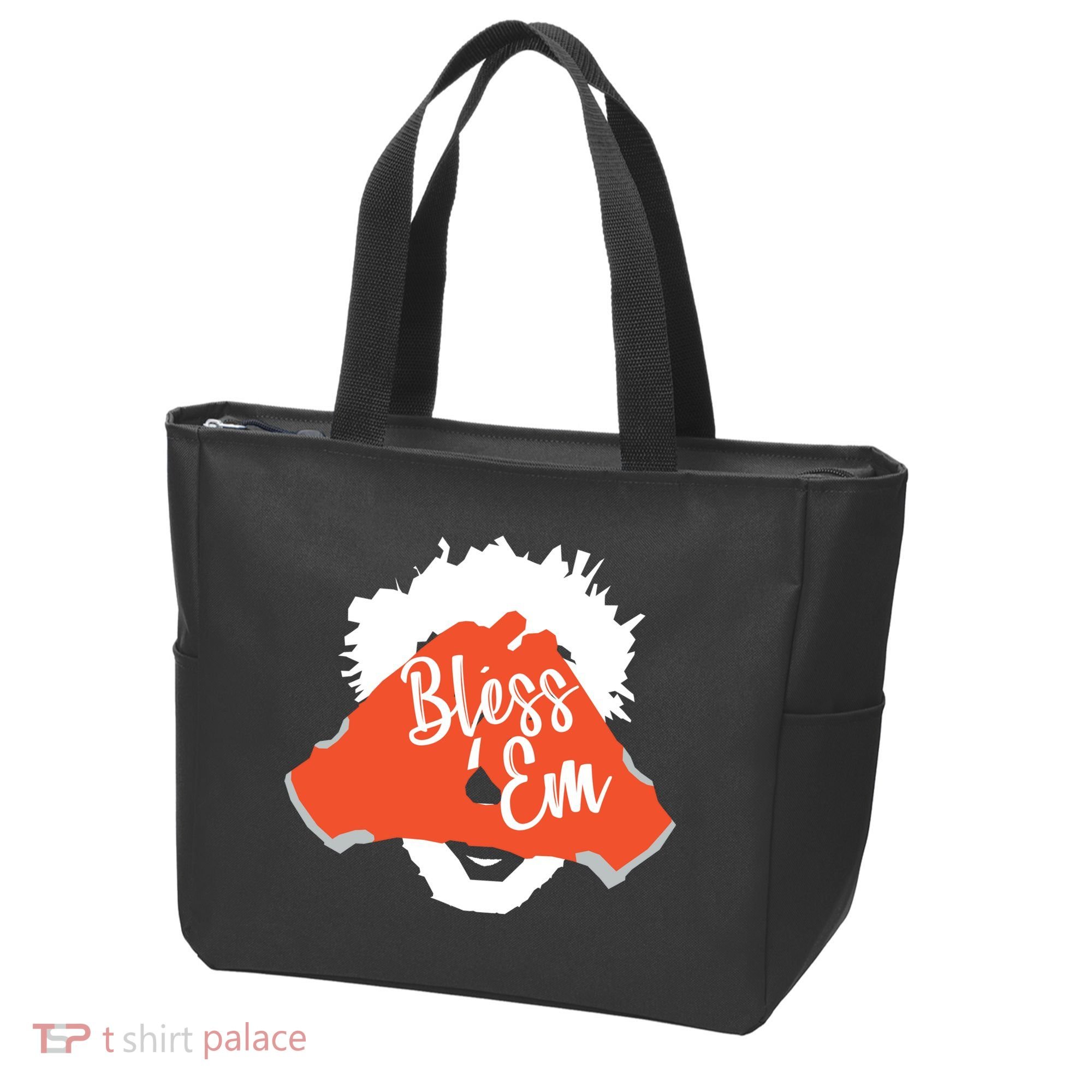 Bless 'Em Browns Football Saying Tote Bag