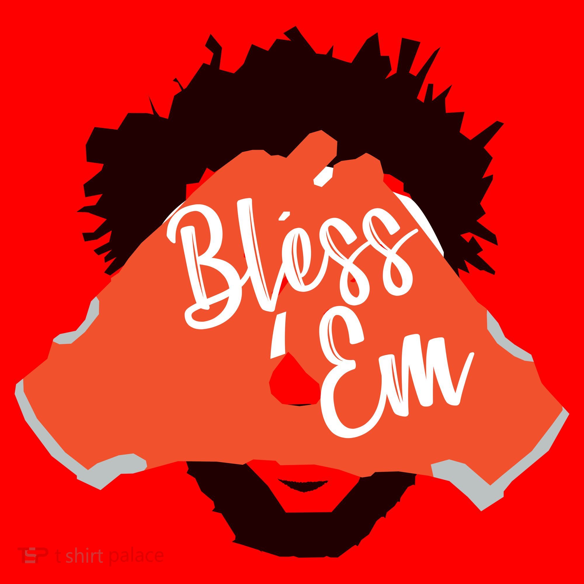 Bless 'Em Browns Football Saying Santa Hat