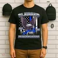Blessed Are The Peacemakers Thin Blue Line Eagle T-Shirt thumb 6