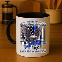 Blessed Are The Peacemakers Thin Blue Line Eagle Coffee Mug thumb 4