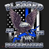 Blessed Are The Peacemakers Thin Blue Line Eagle Beanie thumb 2