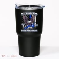Blessed Are The Peacemakers Thin Blue Line Eagle Tumbler thumb 0
