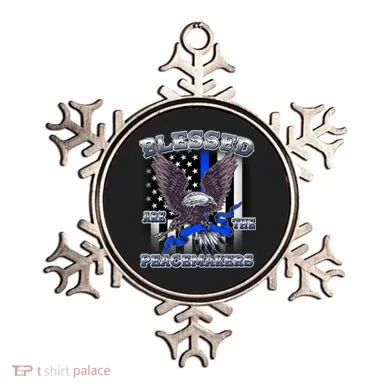 Blessed Are The Peacemakers Thin Blue Line Eagle Ornament