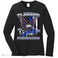 Blessed Are The Peacemakers Thin Blue Line Eagle Women's Long Sleeve Shirt thumb 0