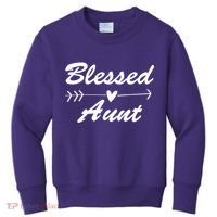 Blessed Aunt Arrow Kids Sweatshirt thumb 0
