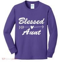 Blessed Aunt Arrow Kids Long Sleeve Shirt thumb 0