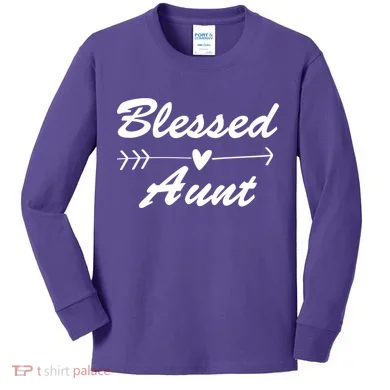 Blessed Aunt Arrow Kids Long Sleeve Shirt