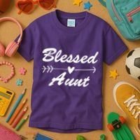 Blessed Aunt Arrow Kids T-Shirt thumb 3