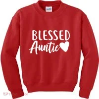 Blessed Auntie Kids Sweatshirt thumb 0