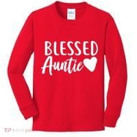 Blessed Auntie Kids Long Sleeve Shirt thumb 0