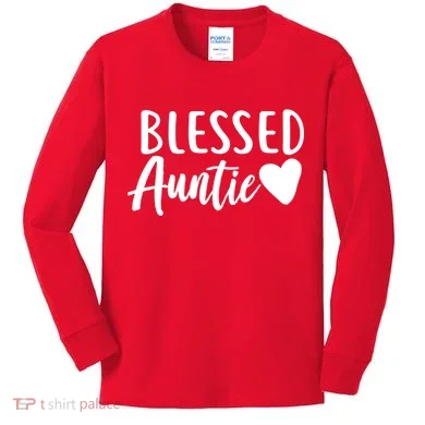 Blessed Auntie Kids Long Sleeve Shirt