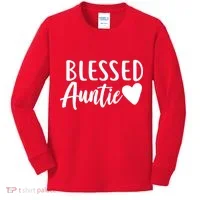Blessed Auntie Kids Long Sleeve Shirt thumb 0