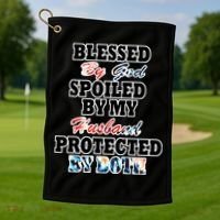 Blessed By God Golf Towel thumb 1