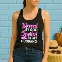Blessed By God Spoiled By Husband Women's Tank Top thumb 2