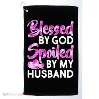 Blessed By God Spoiled By Husband Golf Towel thumb 0