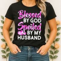 Blessed By God Spoiled By Husband Women's T-Shirt thumb 2