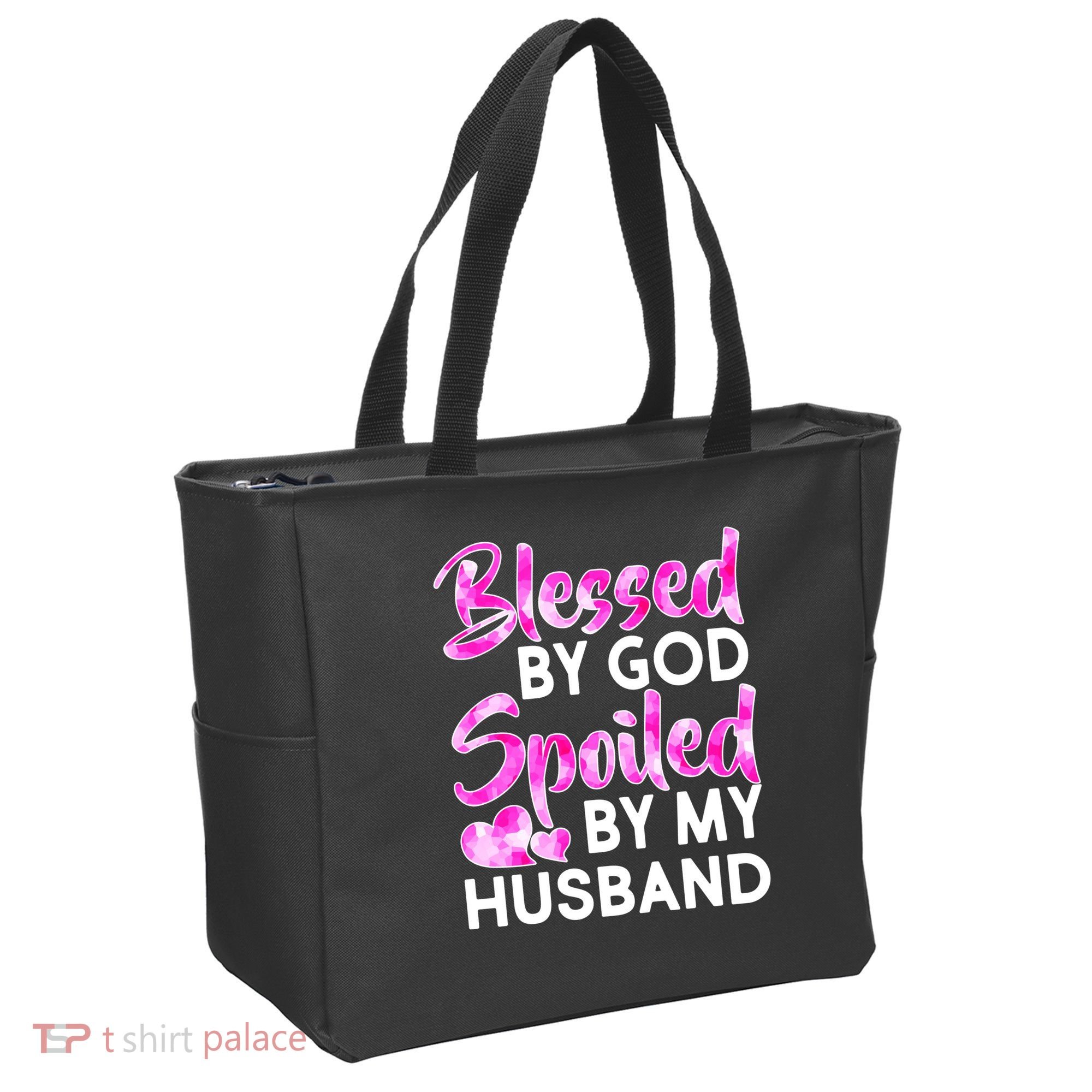 Blessed By God Spoiled By Husband Tote Bag