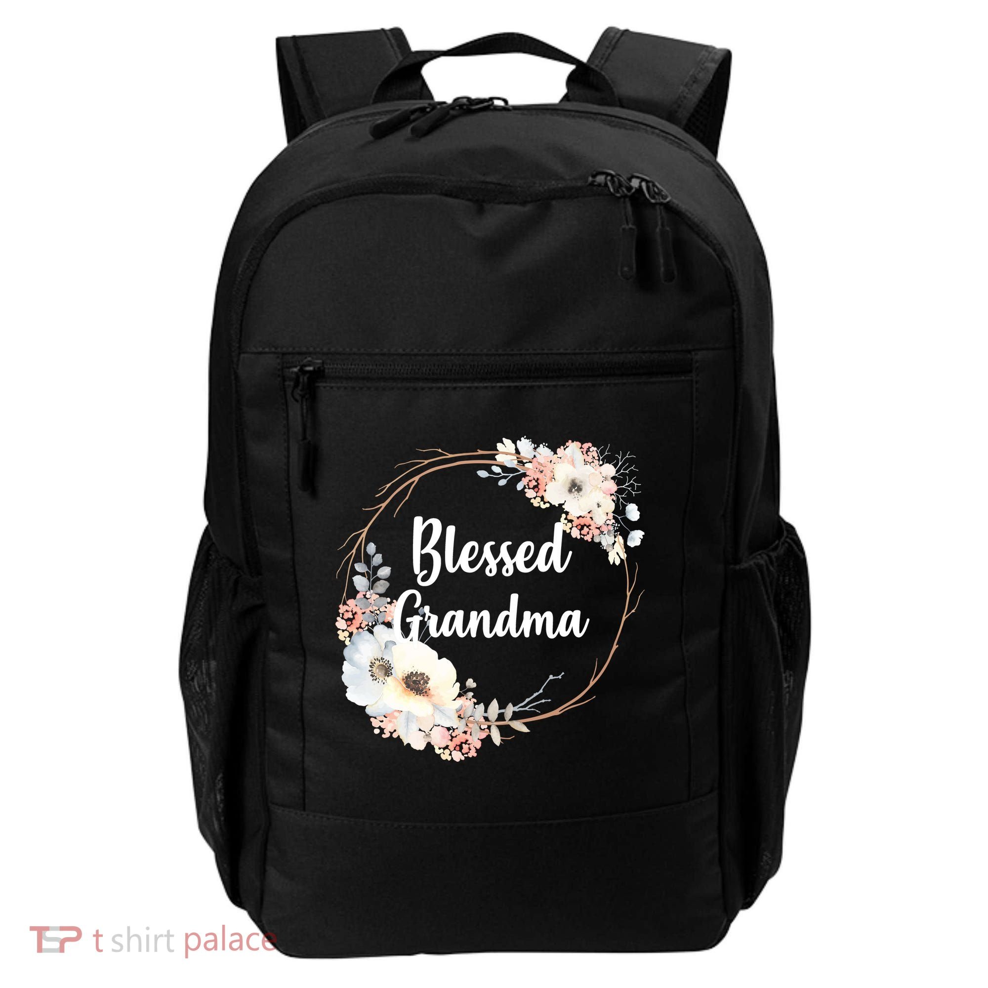 Blessed Grandma Floral Backpack
