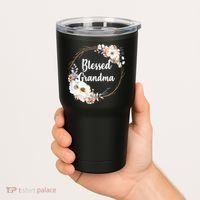 Blessed Grandma Floral Tumbler thumb 2