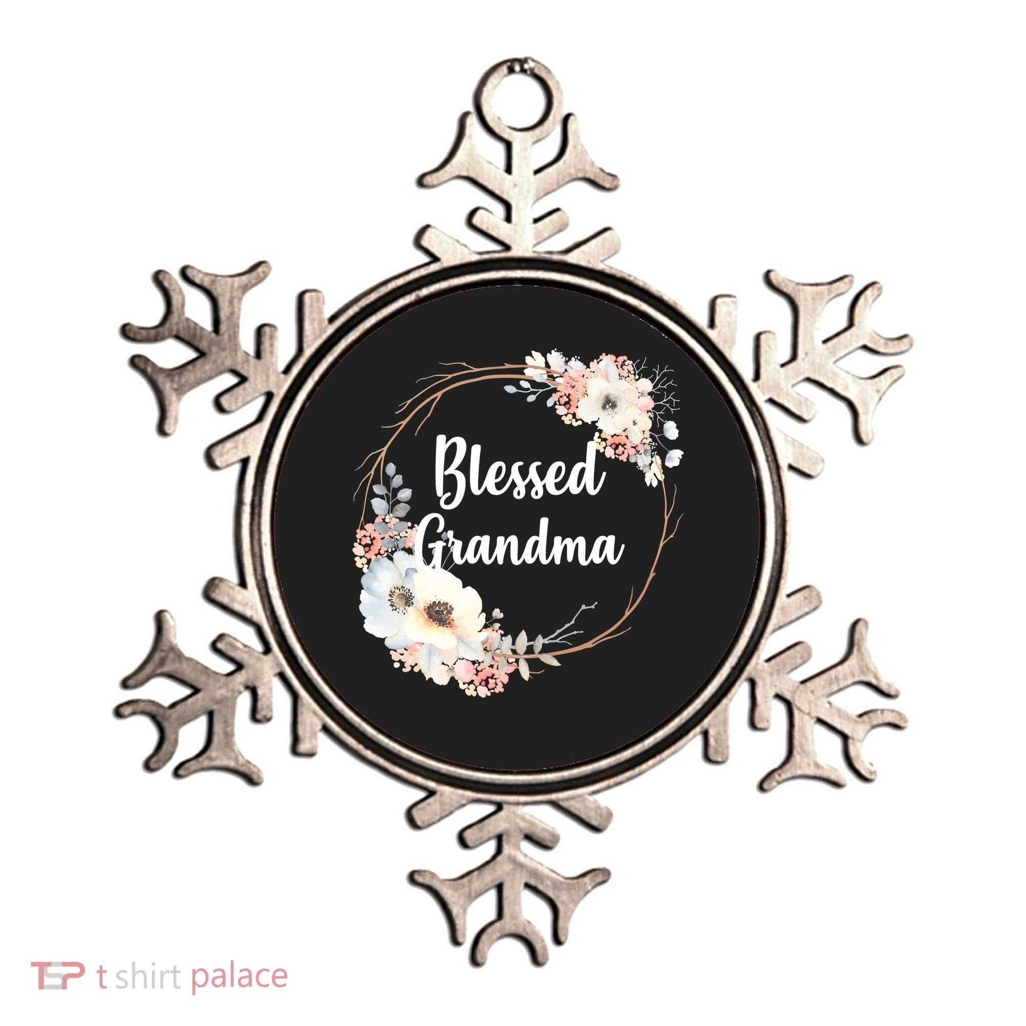 Blessed Grandma Floral Ornament