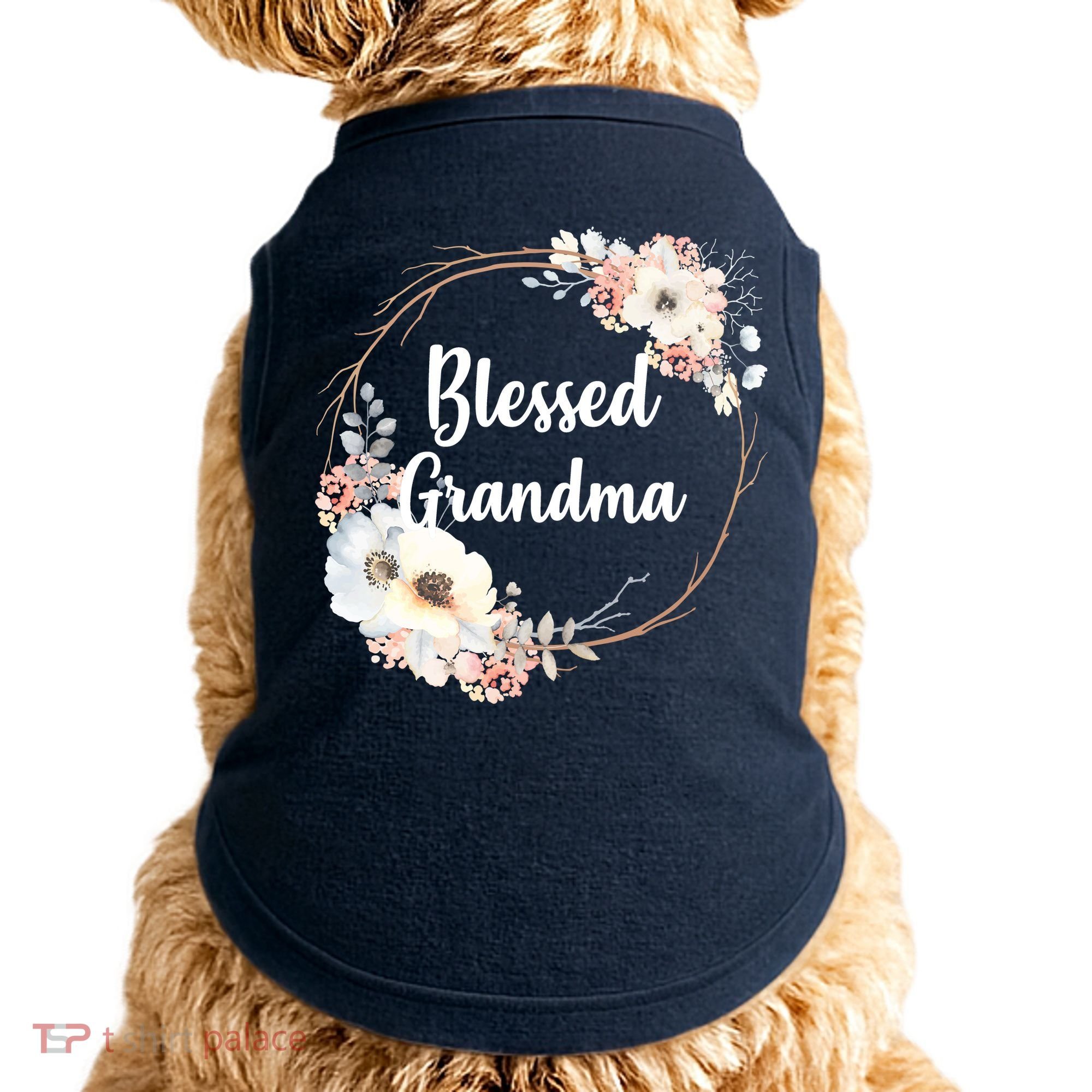 Blessed Grandma Floral Doggie Tank