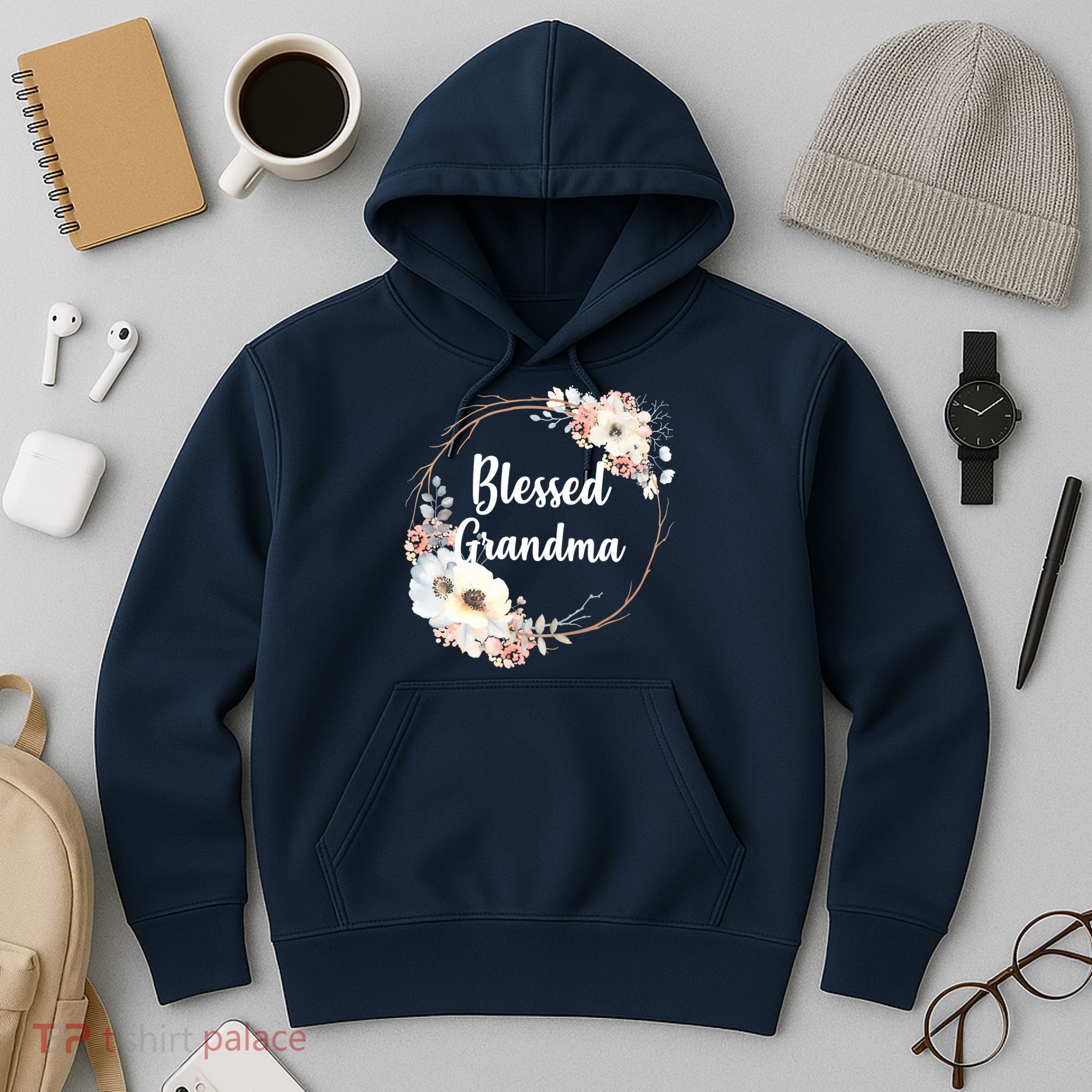 Blessed Grandma Floral Hoodie