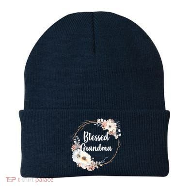 Blessed Grandma Floral Beanie