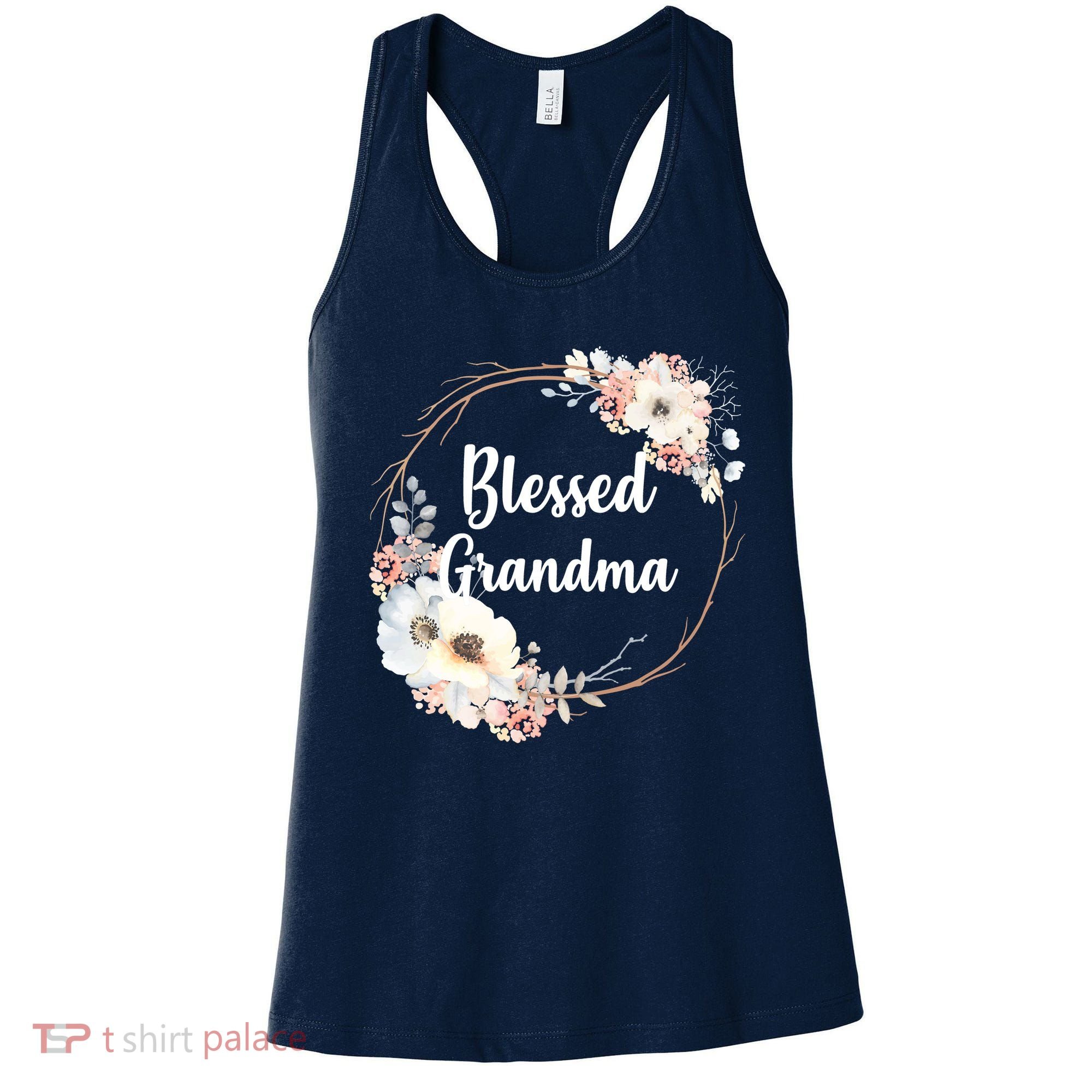 Blessed Grandma Floral Women's Tank Top