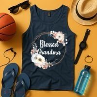 Blessed Grandma Floral Tank Top thumb 4