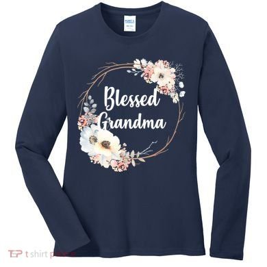 Blessed Grandma Floral Women's Long Sleeve Shirt