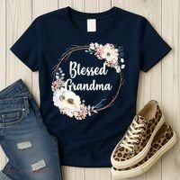 Blessed Grandma Floral Women's T-Shirt thumb 3