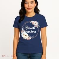 Blessed Grandma Floral Women's T-Shirt thumb 4
