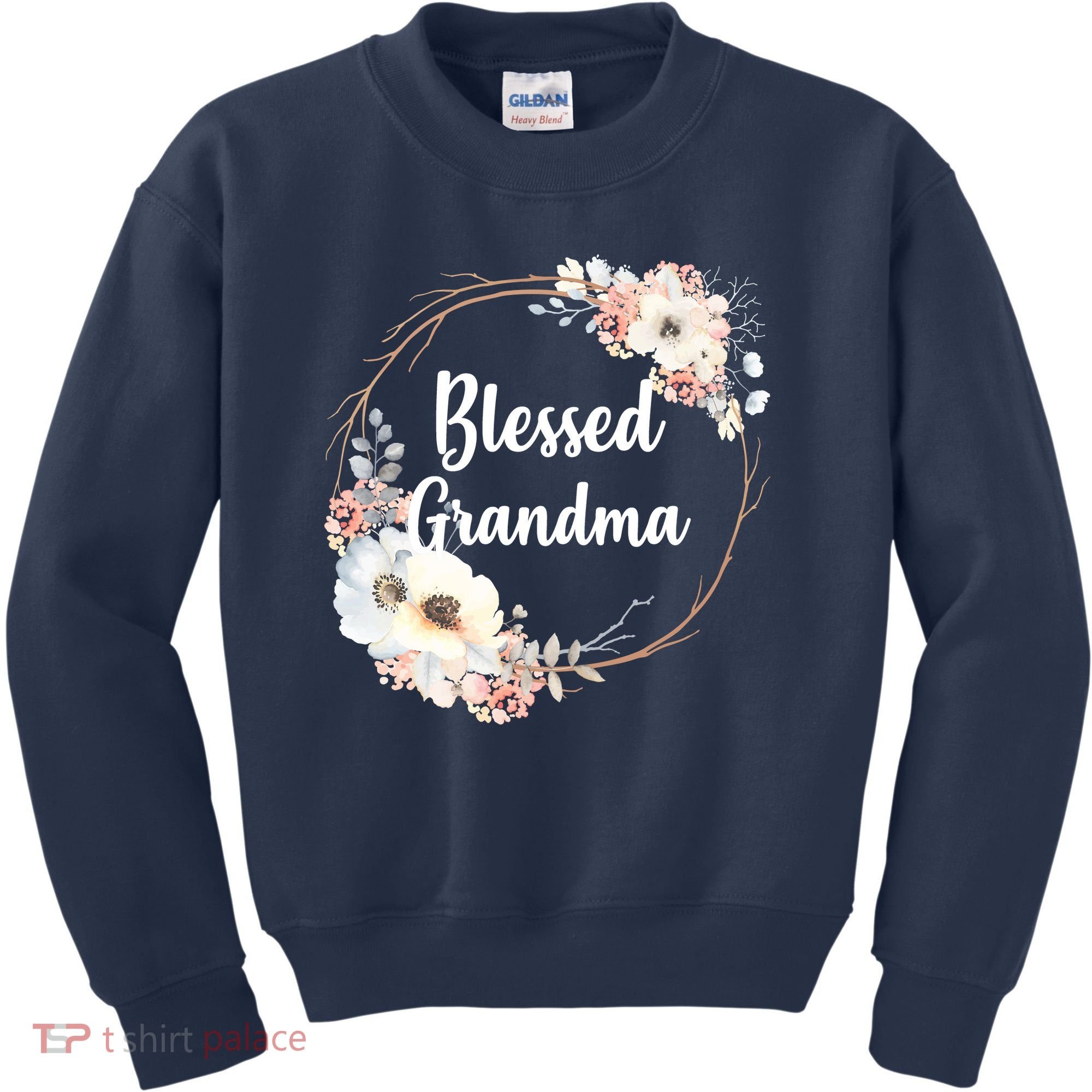 Blessed Grandma Floral Kids Sweatshirt