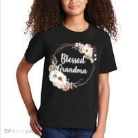 Blessed Grandma Floral Kids T-Shirt thumb 2