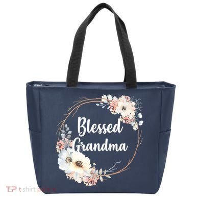 Blessed Grandma Floral Tote Bag