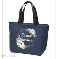 Blessed Grandma Floral Tote Bag thumb 3