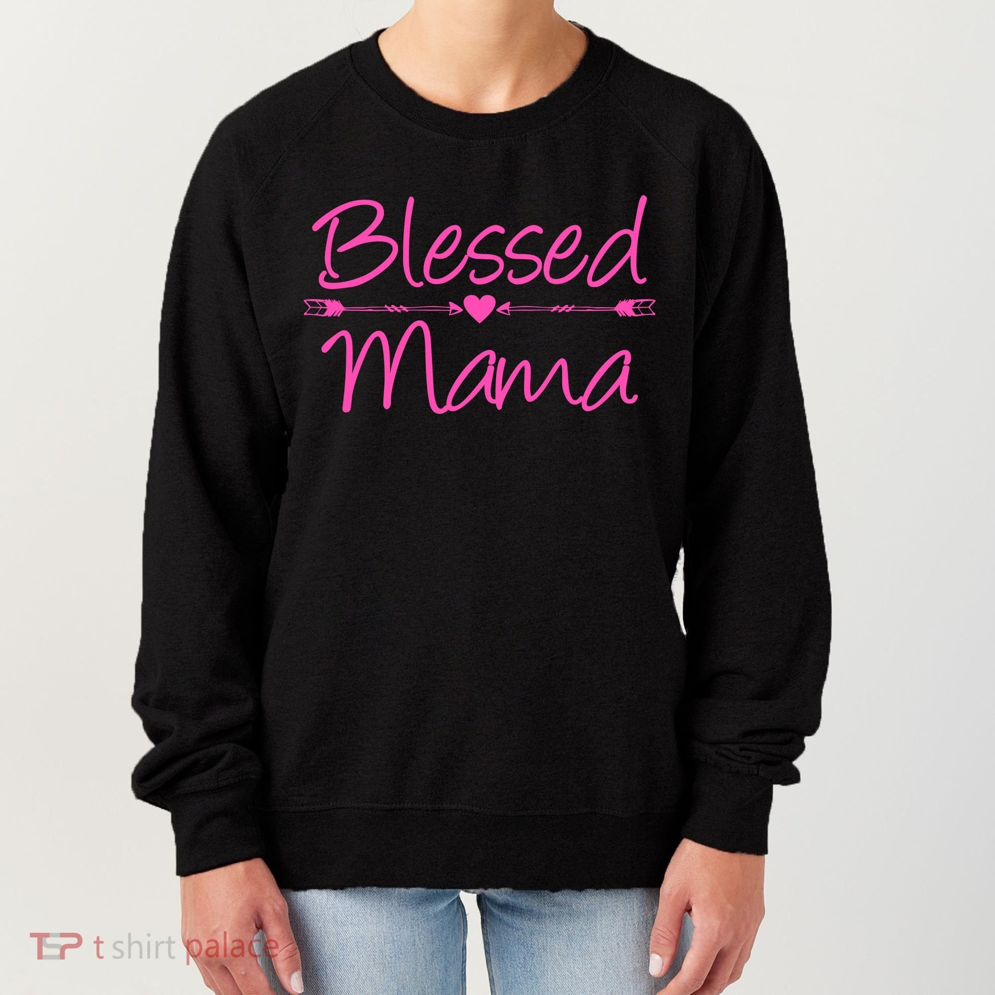 Blessed Mama Heart Arrows Mom Women's Sweatshirt