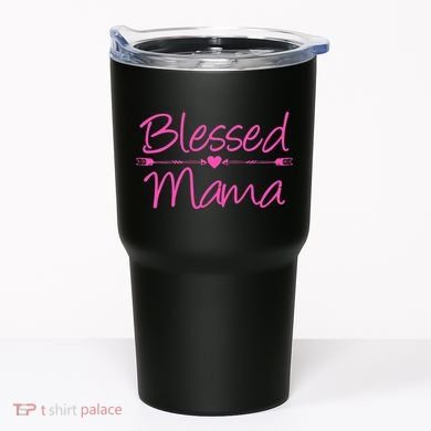 Blessed Mama Heart Arrows Mom Tumbler