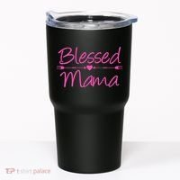 Blessed Mama Heart Arrows Mom Tumbler thumb 0