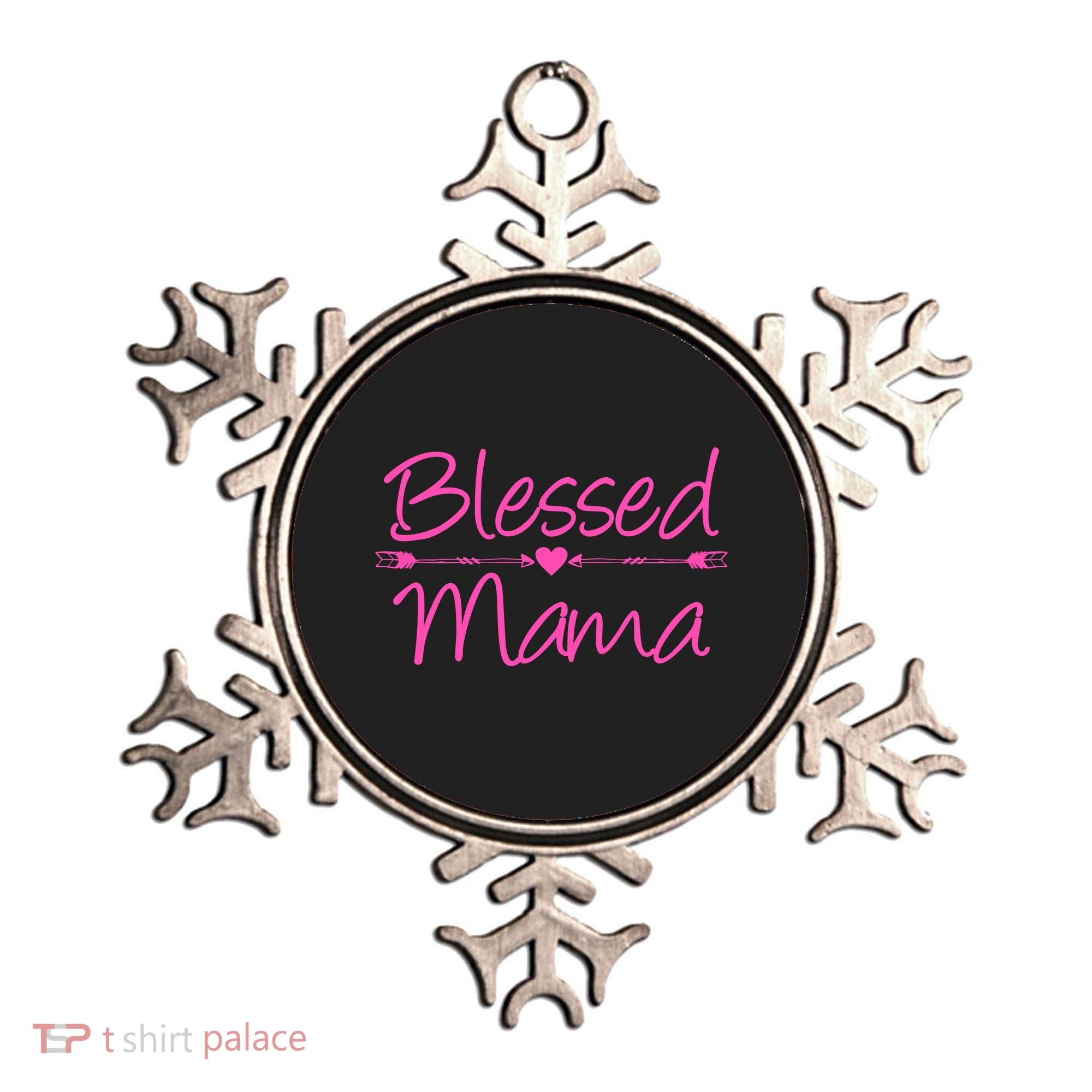 Blessed Mama Heart Arrows Mom Ornament