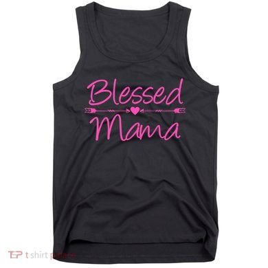 Blessed Mama Heart Arrows Mom Tank Top