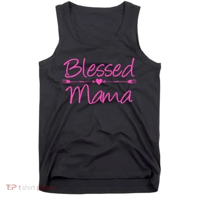 Blessed Mama Heart Arrows Mom Tank Top