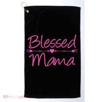 Blessed Mama Heart Arrows Mom Golf Towel thumb 0