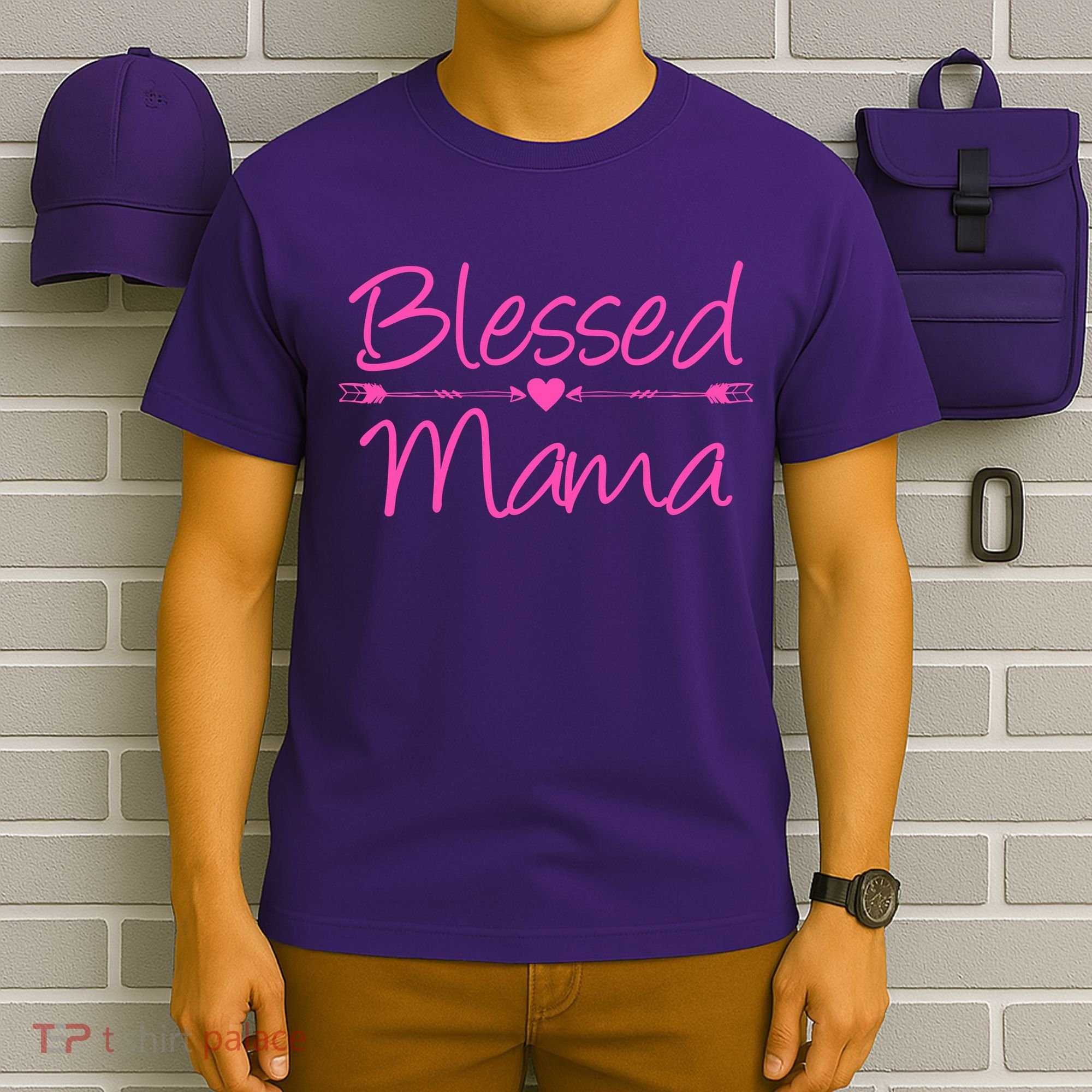 Blessed Mama Heart Arrows Mom T-Shirt