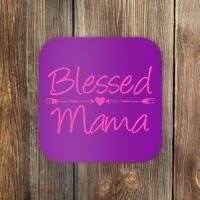 Blessed Mama Heart Arrows Mom Coaster thumb 0